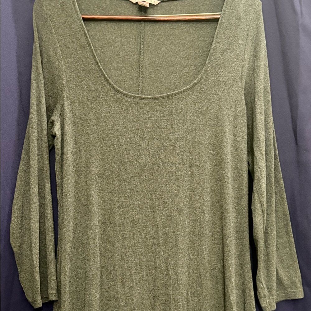 Victoria’s Secret Plus Size XXL Heather Grey Maxi Dress Cozy Lounge Slit EUC
